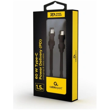 CABLE USB-C PD 1.5M/CC-USB2-CMCM60-1.5M GEMBIRD | 