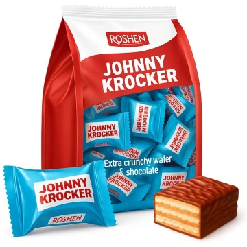 Roshen Johnny Krocker ar kokosriekstu garšas pildī