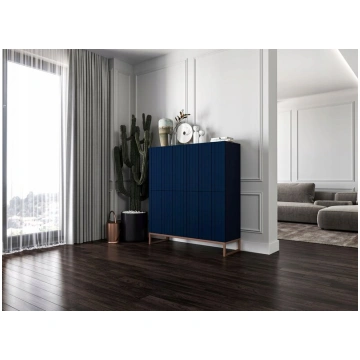 TV kumode Meble Lindner 112 cm tumši zils matēts, 