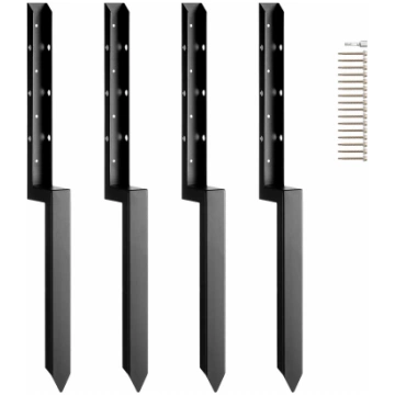 VEVOR 4-Pack lieljaudas tērauda žoga staba enkura 