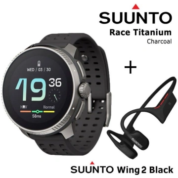 SUUNTO Race, Titanium Charcoal + Suunto Wing 2 Bla