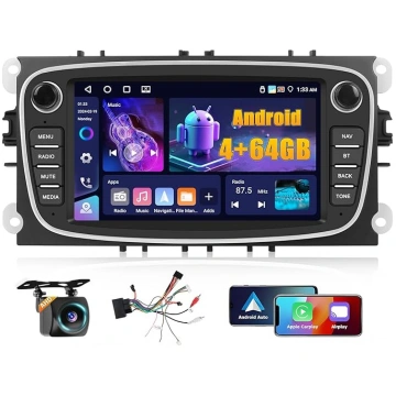 4 + 64 GB Android 2 DIN autoradio Ford Focus C-Max
