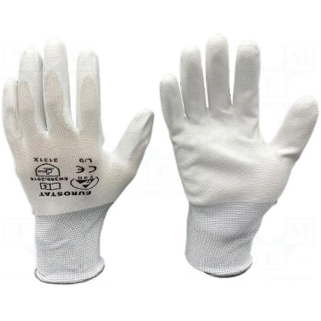 Protective gloves | Size: S | ESD | white | EUROST