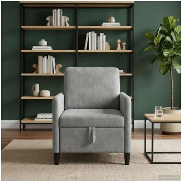 Sofas ar uzglabāšanu gaiši pelēka 72 x 78 x 87 cm 