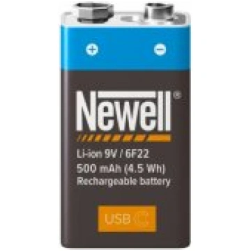 Newell Rechargeable 9V USB-C 500 mAh Baterijas 129