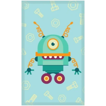 Bērnu dārza dvielītis 30x50 Kids 008 Zils robots K