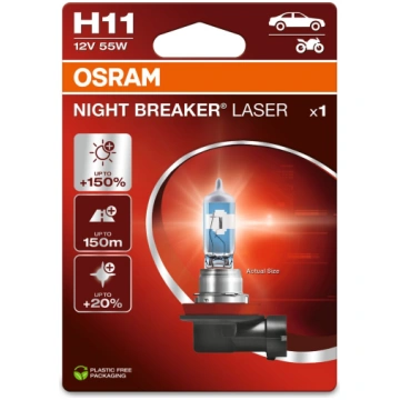 OSRAM NIGHT BREAKER LASER +150% H11 55W12V PGJ19-2