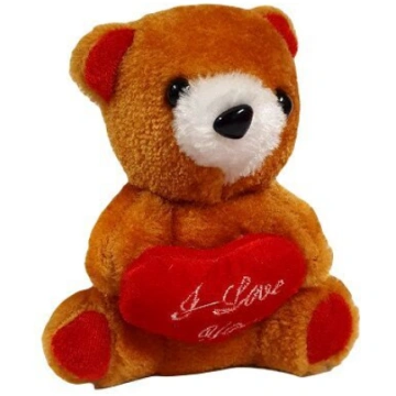 Brūns plīša lācītis ar sirsniņu (15 cm) 502802