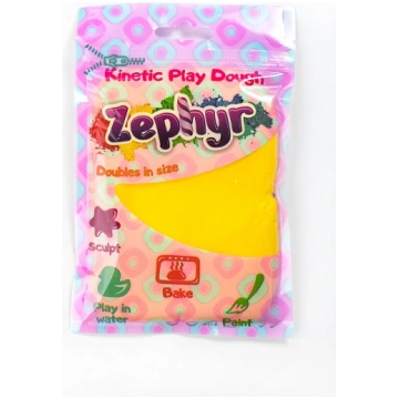ZEPHYR kinētiskais zefīra plastilīns 75G (DZELTENS