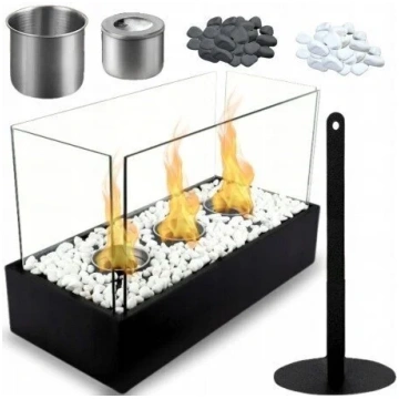 BIOHEAT CAMPI BLACK galda biokamīns | Heat Baltic