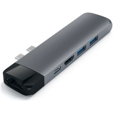 Satechi Alu Type-C Pro Hub w/ Ethernet dockingstat