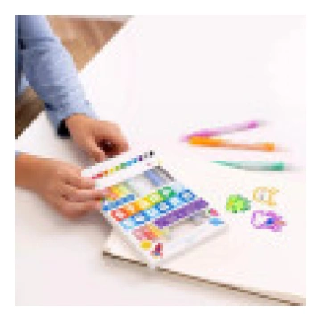 Teka Fineliners ar Pixel Art zīmogiem. 12 krāsas [