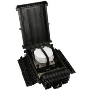 BOX FTTH 24 PORT IP68 SC SIMPLEX OUTDOOR BLACK