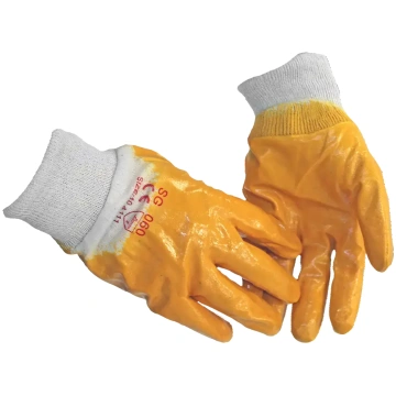 SG Cotton gloves. Thin with nitrile coating. Size 