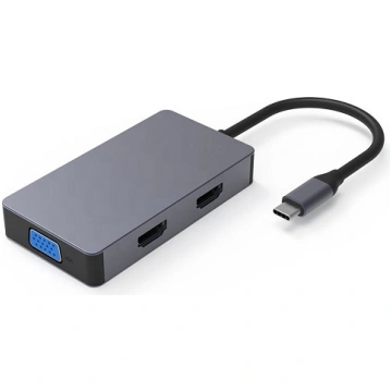 Extradigital Adapter USB Type-C - 2x HDMI, 1x VGA,