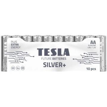 Tesla Silver+ AA LR6 /10 old ( 13061013 )