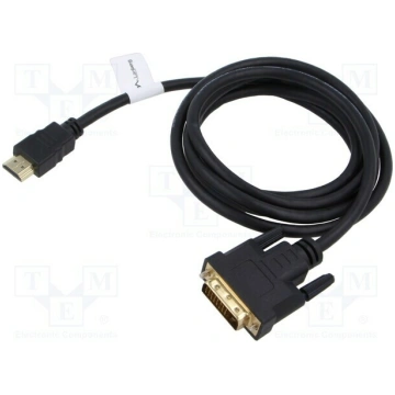 Cable; DVI-D (24+1) plug,HDMI plug; dual link,High