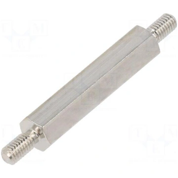 Screwed spacer sleeve | 25mm | Ext.thread: M3 | he