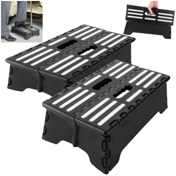 SHUESS Set of 2 Folding Step Stools, 13 cm, Non-Sl