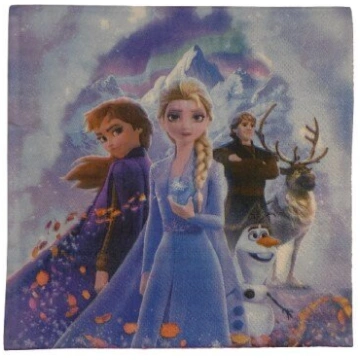 Vienreizējās papīra salvetes „Frozen” 20 gab