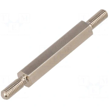 Screwed spacer sleeve | 25mm | Ext.thread: M3 | he
