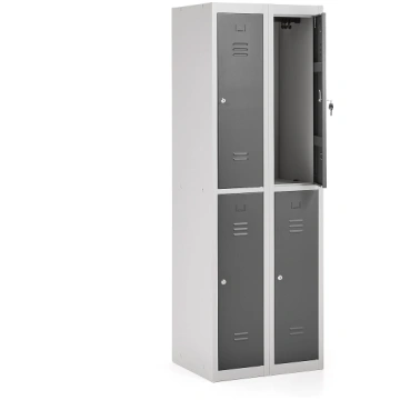 Garderobes skapis CLICK, nesamontēts, 2 moduļi, 4 