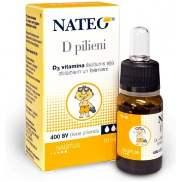 Uztura bagātinātājs Nateo D3 Vit. pilieni 10ml