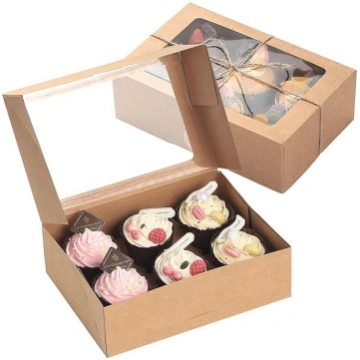 Iepakojums ar 15 cupcake kastītēm ar logu, mazas m