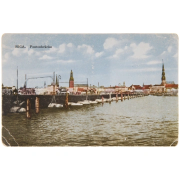 Atklātne "Rīga. Pontonu tilts" Postcard "Riga. Pon