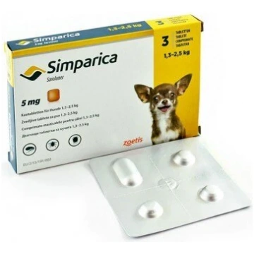 Simparica Dogs 3 tablets, pesticide for ticks and 