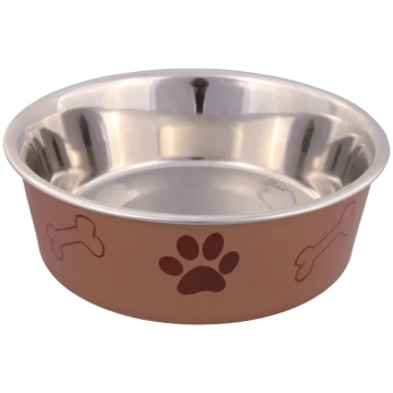 Bļoda suņiem – TRIXIE Stainless Steel Bowl with Pl