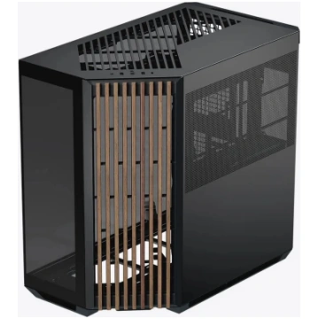PC Midi Tower korpuss APNX V1-W-BK-v1 — melns ar k