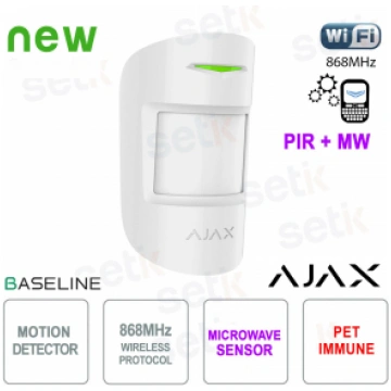 Ajax MotionProtect Plus Jeweler White: High-Precis