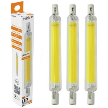 Avide LED spuldze 7W R7S 118mm 4000K 3 gab