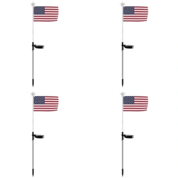 4. Juli Außendekoration, US-Flagge, Solarleuchten 