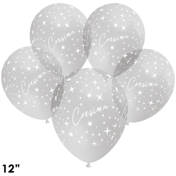 CRYSTAL BALLOON PRINTED ALL AROUND "CRESIMA" 12"