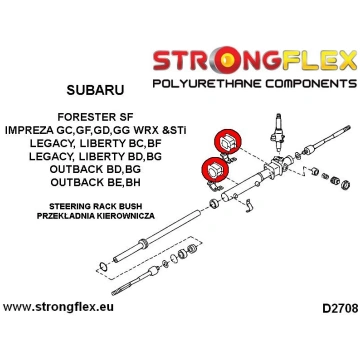 Steering Rack Mount Bush Kit for Subaru & Saab Mod