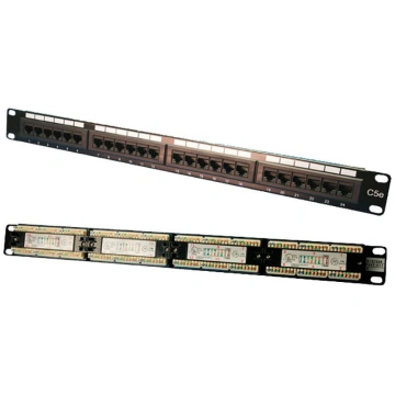 Patch panelis 1U-19" - RJ45x24porti MELNS Cat.5e U