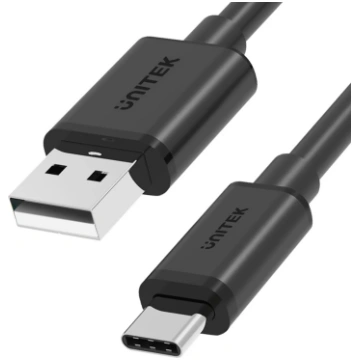UNITEK USB CABLE USB-A — USB-C 25CM, Y-C480BK