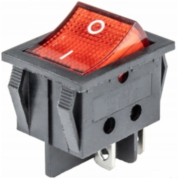 Slēdzis ar apgaismojumu sarkans 12V/230V