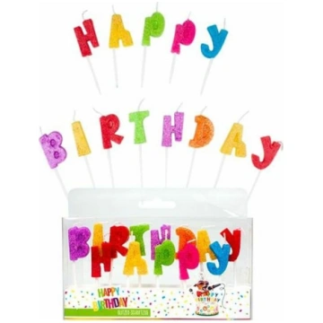 Trendhaus Birthday Fun - Svecītes ar spīdumiem - H