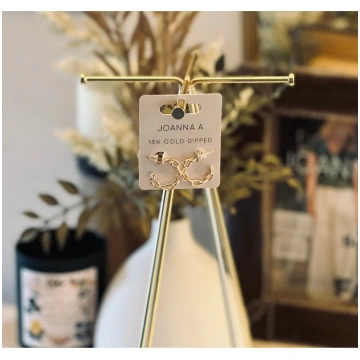 Sherry Link Mini Hoop | Gold Joanna A