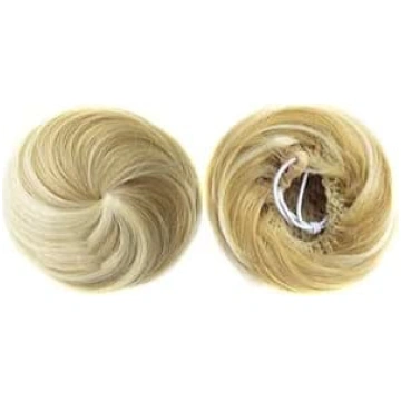 HIHELO 1 Pack Drawstring Donut Bun Ponytail matu p