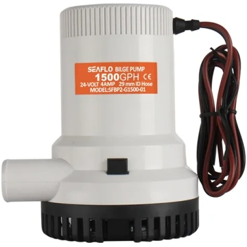Ūdens sūknis 2000GPH 12V 10A Izeja D29mm 126l/min 