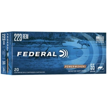 FEDERAL 223 Rem 55gr/3.6g Jacketed Soft Point