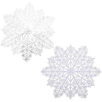 Christmas Place Mats Made of PVC Snowflake Shape 3