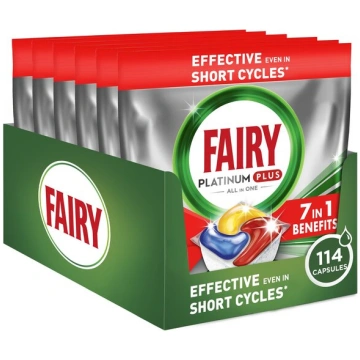 Fairy trauku mazgājamās mašīnas tabletes Platinum 