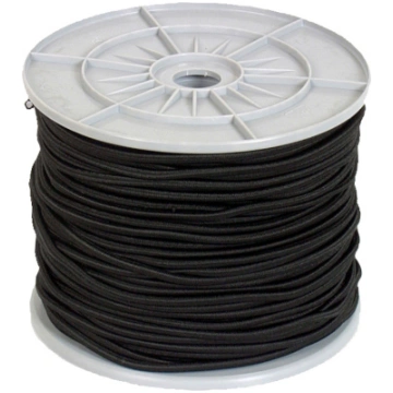 Elastīga gumijas aukla, melna, Ø 4 mm, 100 m, R122