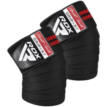 Pārsēji RDX Knee Wraps, Universāls, melna krās./sa