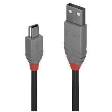 CABLE USB2 A TO MINI-B 0.2M/ANTHRA 36720 LINDY 367